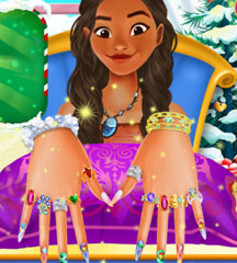 Princess Christmas Manicure Princess Christmas Manicure